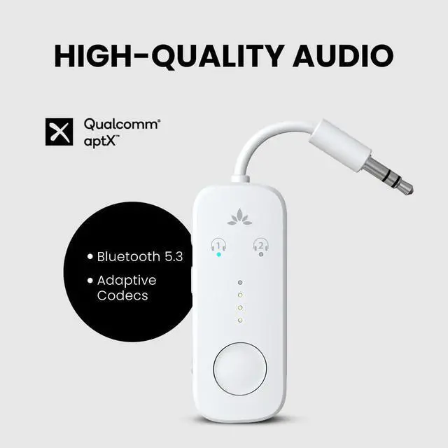 Alt view image 4 of 7 - Relay - Airplane Bluetooth Adapter for 2 AirPods or Headphones