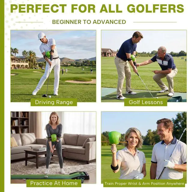 Alt view image 6 of 6 - 3 in 1 Golf Swing Training Aid Set, Smart Ball Trainer with Wrist Brace and Arm Strap, Golf Swing Correction Tool for Hand Positioning, Arm Body Connect, Wrist Stability Practice