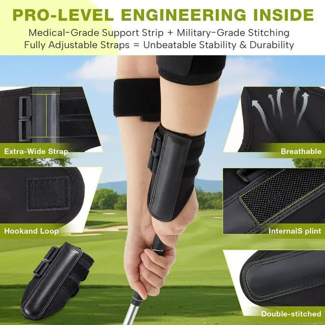 Alt view image 4 of 6 - 3 in 1 Golf Swing Training Aid Set, Smart Ball Trainer with Wrist Brace and Arm Strap, Golf Swing Correction Tool for Hand Positioning, Arm Body Connect, Wrist Stability Practice