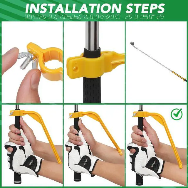 Alt view image 3 of 7 - 3-in-1 Golf Swing Trainer Aid Set: Includes Golf Training Aid Ball, Swing Correcting Arm Band, Wrist Hinge & 2 Wristbands | Complete Golf Training Aids for Posture, Tempo and Proper Swing Mechanics