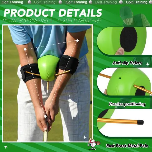Alt view image 4 of 7 - 3-in-1 Golf Swing Trainer Aid Set: Includes Golf Training Aid Ball, Swing Correcting Arm Band, Wrist Hinge & 2 Wristbands | Complete Golf Training Aids for Posture, Tempo and Proper Swing Mechanics