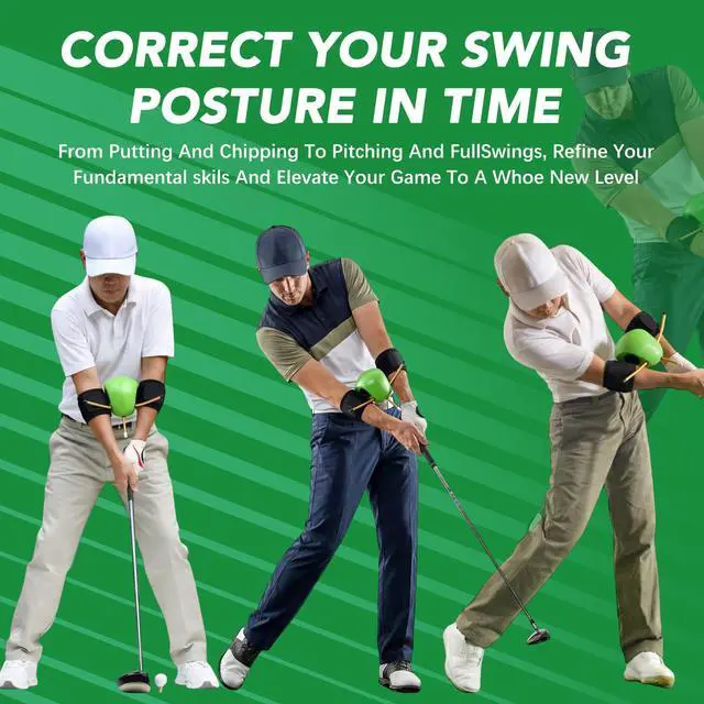 Alt view image 5 of 7 - 3-in-1 Golf Swing Trainer Aid Set: Includes Golf Training Aid Ball, Swing Correcting Arm Band, Wrist Hinge & 2 Wristbands | Complete Golf Training Aids for Posture, Tempo and Proper Swing Mechanics