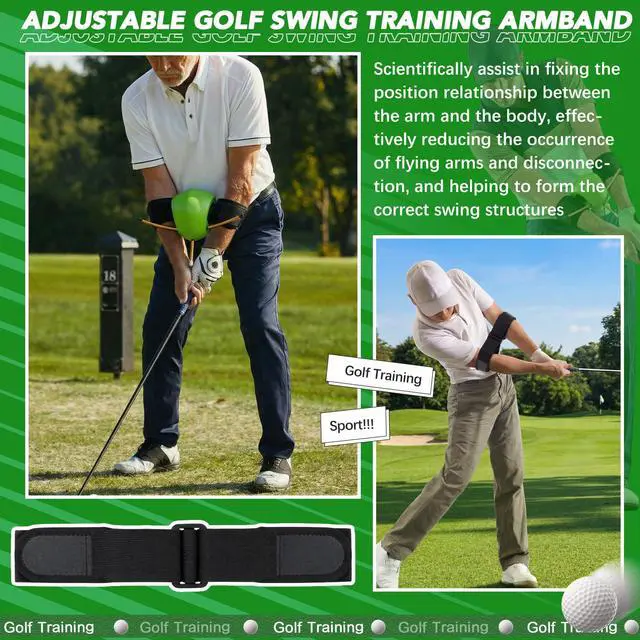 Alt view image 7 of 7 - 3-in-1 Golf Swing Trainer Aid Set: Includes Golf Training Aid Ball, Swing Correcting Arm Band, Wrist Hinge & 2 Wristbands | Complete Golf Training Aids for Posture, Tempo and Proper Swing Mechanics