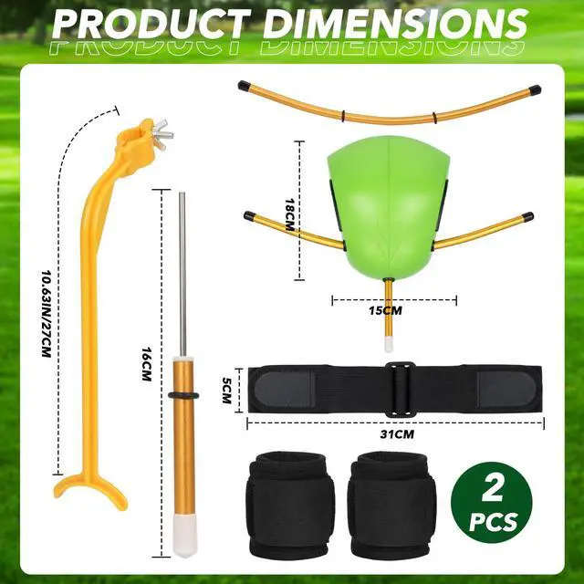 Alt view image 6 of 7 - 3-in-1 Golf Swing Trainer Aid Set: Includes Golf Training Aid Ball, Swing Correcting Arm Band, Wrist Hinge & 2 Wristbands | Complete Golf Training Aids for Posture, Tempo and Proper Swing Mechanics