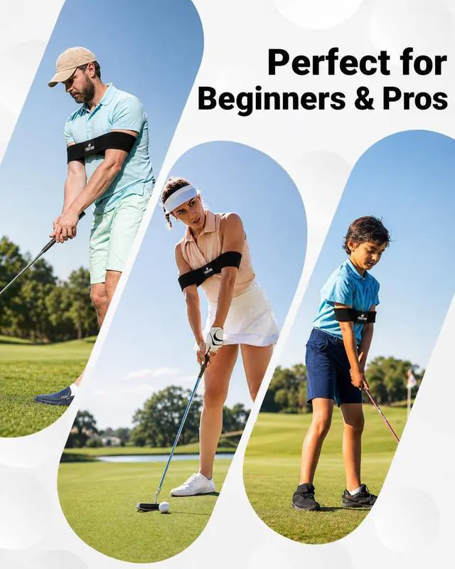 Alt view image 6 of 6 - Golf Arm Band Training Aid for Swing Connection, Arm Connection Golf Trainer for Better Tempo, Ball Striking & Consistency, Easy Golf Swing Training Aid for Indoor Practice, Golf Gift for Golfers