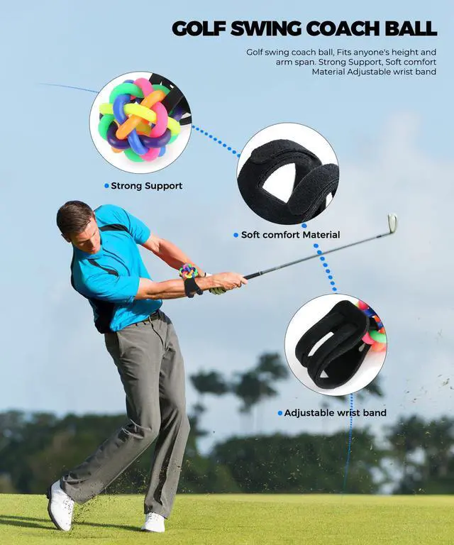 Alt view image 3 of 5 - Golf Trainer Ball, Golf Swing Trainer Ball, Golf Wrist Trainer, Golf Swing Posture Corrector, Golf Swing Trainer for Wrist, Smart Ball Golf Training Aid for Golfer Beginner Practice