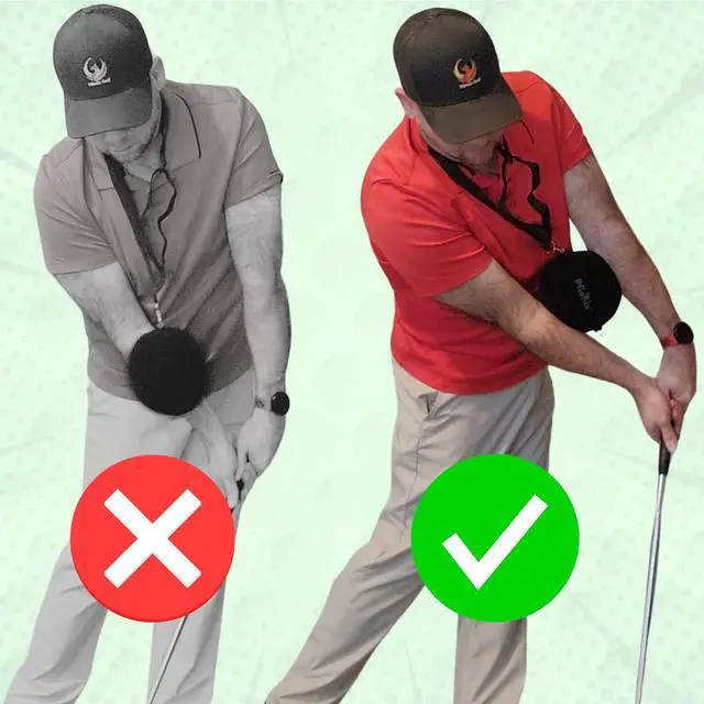 Alt view image 2 of 7 - Golf Swing Inflatable Ball Trainer Inflatable Swing Training Aid for Arm Connection & Posture Correction Perfect for Full Swing, Chipping & Putting