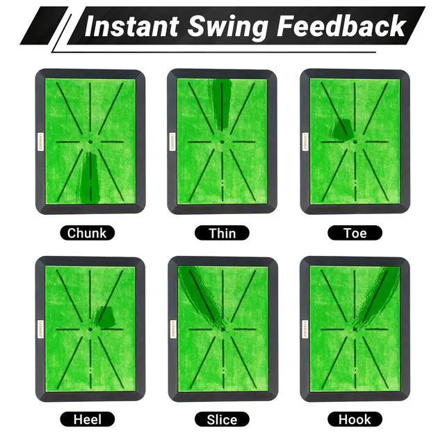 Alt view image 7 of 7 - Portable & Foldable Golf Practice Mat Dual-Turf Golf Hitting Mat for Indoor & Outdoor Swing and Chipping Fairway & Rough Turf Golf Training Mat for Backyard and Home (Heavy Duty Suede Mat)