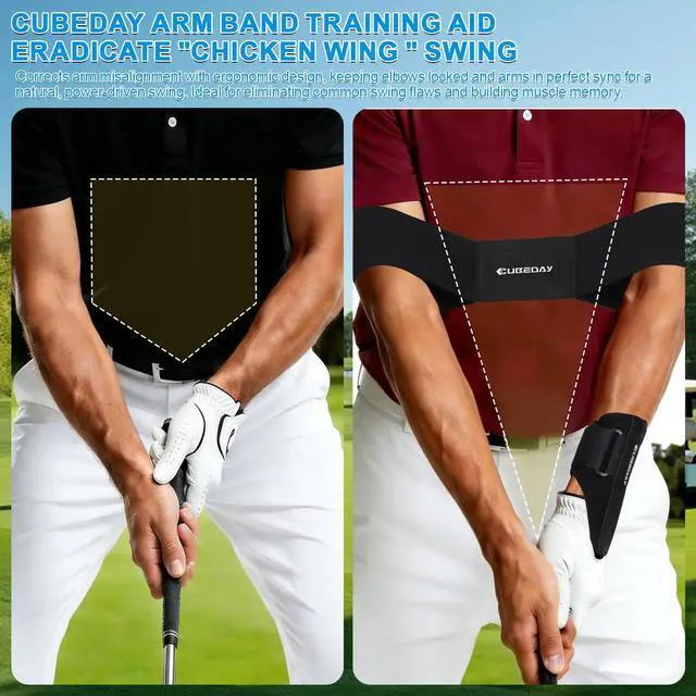 Alt view image 3 of 7 - Golf Wrist Brace & Arm Band Training Aid Kit - Pro Golf Swing Trainer for Impact Control & Muscle Memory - Adjustable Golf Wrist Training Aid to Fix Slices, Hooks & Chicken Wing - Men & Women