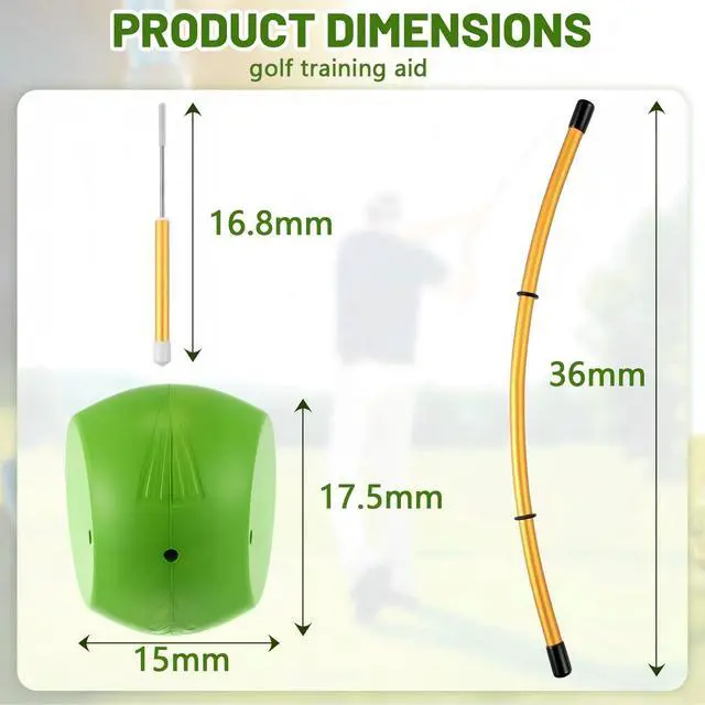 Alt view image 2 of 6 - Golf Training Aid, Golf Swing Trainer for Posture Correction & Arm Structure, Improve Swing Mechanics & Hand Positioning, Practice Tool for Beginners to Pros Golfers