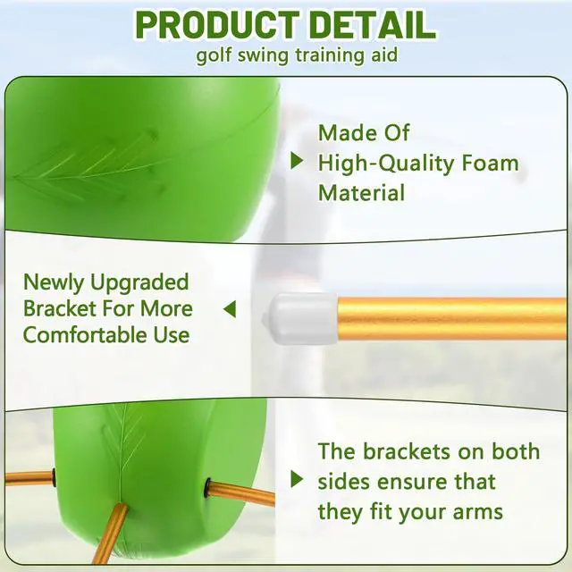 Alt view image 3 of 6 - Golf Training Aid, Golf Swing Trainer for Posture Correction & Arm Structure, Improve Swing Mechanics & Hand Positioning, Practice Tool for Beginners to Pros Golfers