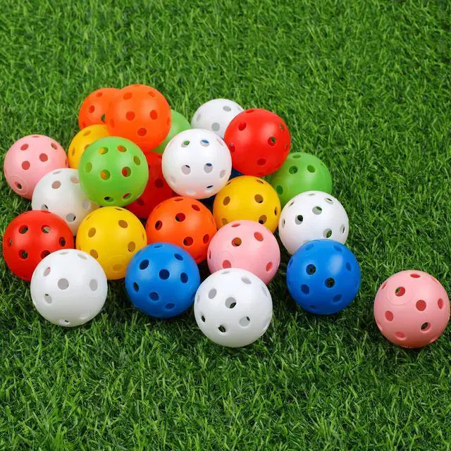 Main image of Practice Golf Balls 24 Pack, 42mm Plastic Golf Balls, Practice Golf Balls for Backyard, Training Golf Balls for Swing Practice (Multicolor)