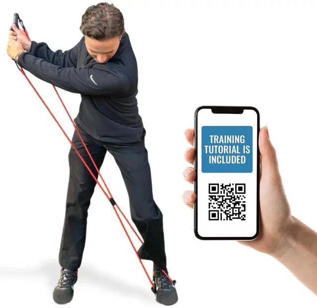 Main image of Golf Swing & Grip Accuracy & Power Trainer | Resistance Band Training Aid for Swing Path, Grip & Muscle Memory | Pre-Round Warm-Up & Practice Tool | Golf Training Aids & Accessories | Right Hand Only