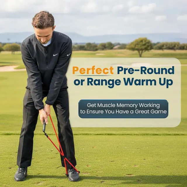 Alt view image 5 of 7 - Golf Swing & Grip Accuracy & Power Trainer | Resistance Band Training Aid for Swing Path, Grip & Muscle Memory | Pre-Round Warm-Up & Practice Tool | Golf Training Aids & Accessories | Right Hand Only