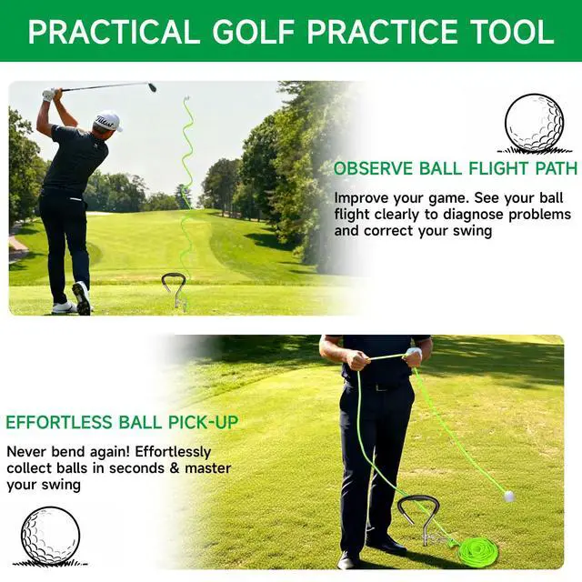 Alt view image 2 of 7 - Golf Swing Trainer for Backyard, Analyze 50' Golf Training Balls Flight