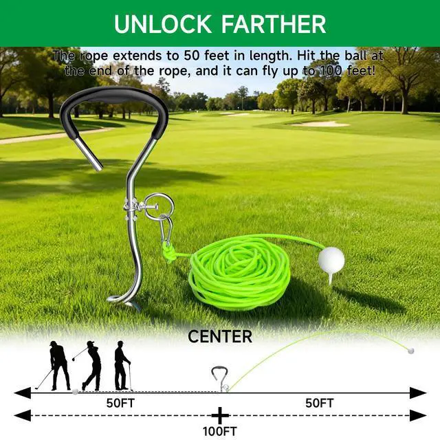 Alt view image 3 of 7 - Golf Swing Trainer for Backyard, Analyze 50' Golf Training Balls Flight