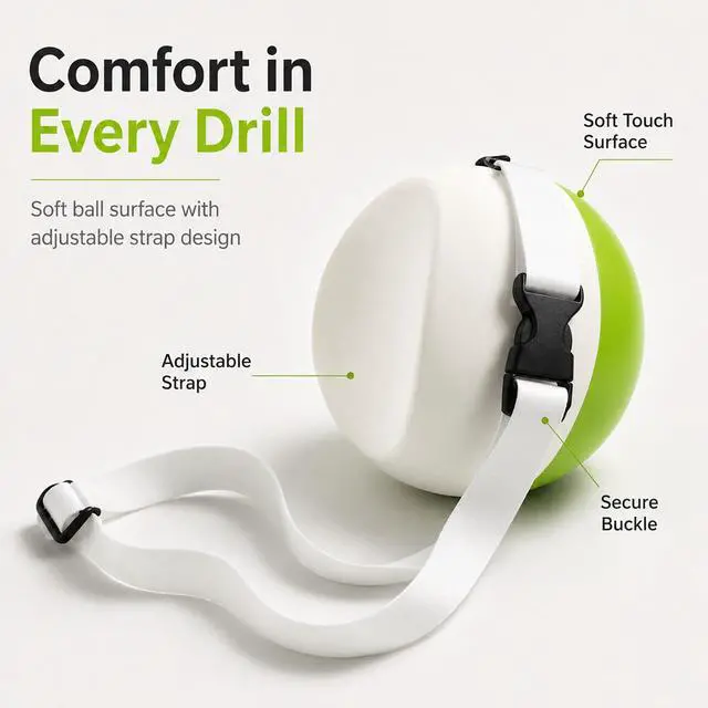 Alt view image 6 of 6 - Golf Swing Trainer Ball, Forearm Connection Training Aid with Adjustable Lanyard, Soft Memory Foam Golf Practice Ball to Fix Chicken Wing, Slicing & Scooping