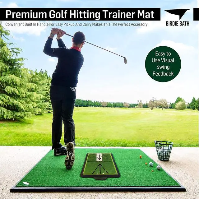 Alt view image 6 of 7 - Golf: Mat Pro - Swing Training Aid, Sequin Tech Surface, Analyze Swing Path & Ball Impact, Portable in- Outdoor, 19.25" Sports Accessory