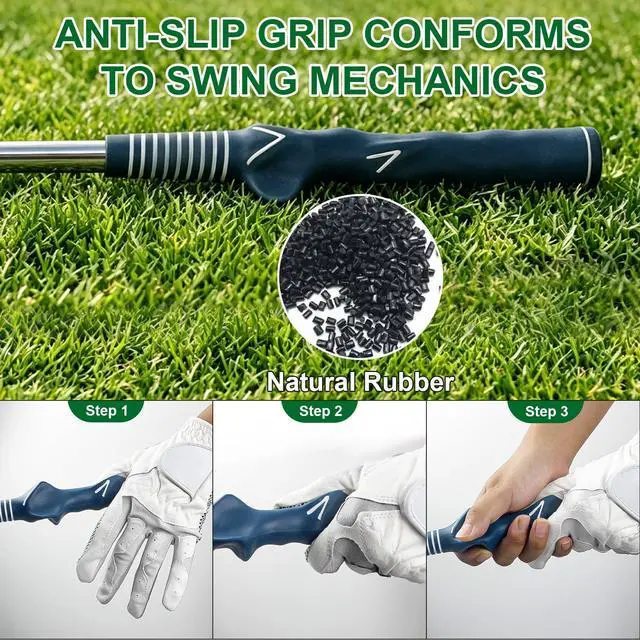 Alt view image 3 of 6 - Golf Grip Trainer, Retractable Golf Swing Trainer Right Handed, Golf Swing Training Aid for Beginners, Grip Trainer for Advanced Swing Mechanics, Indoor Outdoor Tempo Stick