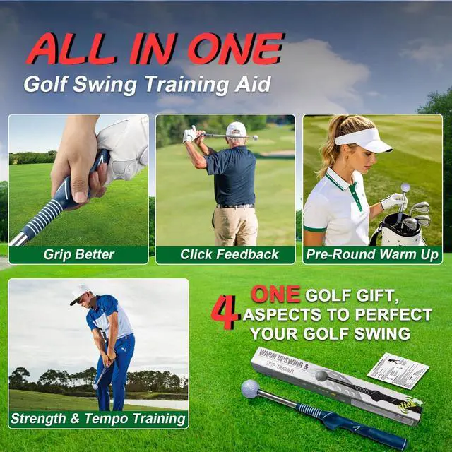 Alt view image 2 of 6 - Golf Grip Trainer, Retractable Golf Swing Trainer Right Handed, Golf Swing Training Aid for Beginners, Grip Trainer for Advanced Swing Mechanics, Indoor Outdoor Tempo Stick