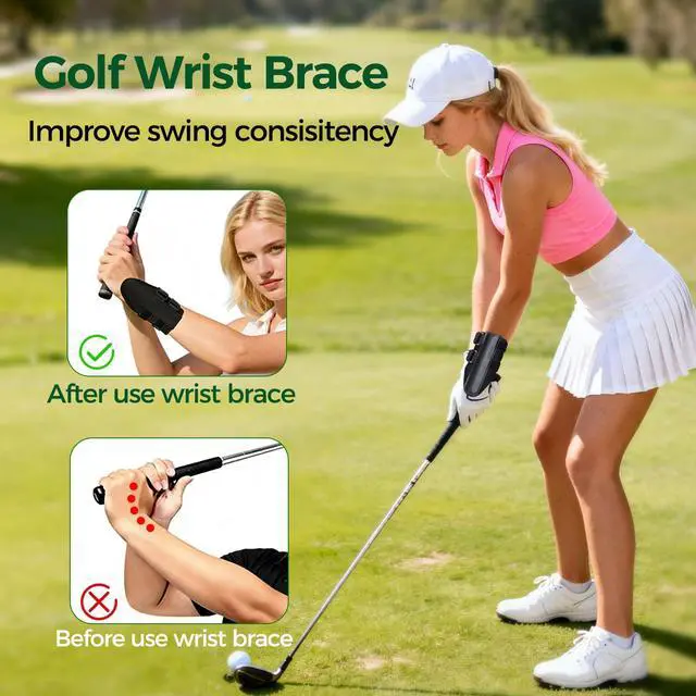 Alt view image 4 of 7 - Golf Swing Trainer Aid Set with Wrist Trainer and Arm Band