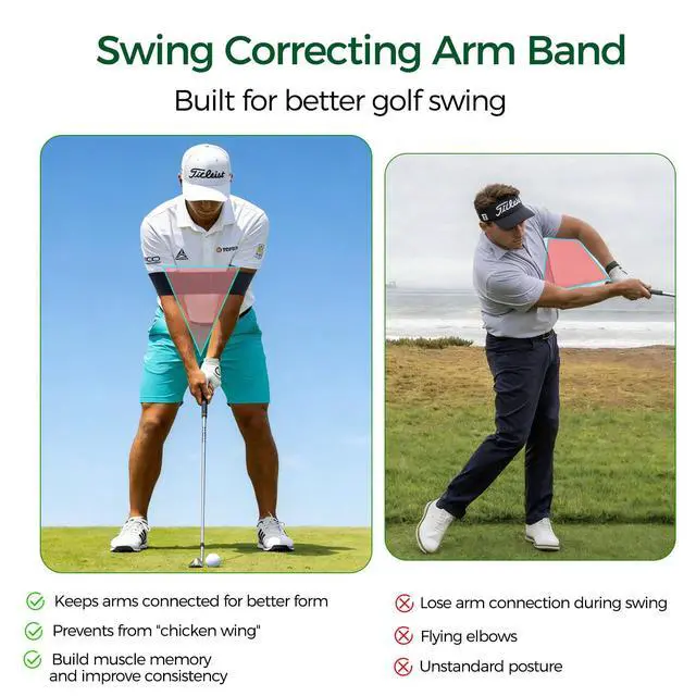 Alt view image 3 of 7 - Golf Swing Trainer Aid Set with Wrist Trainer and Arm Band
