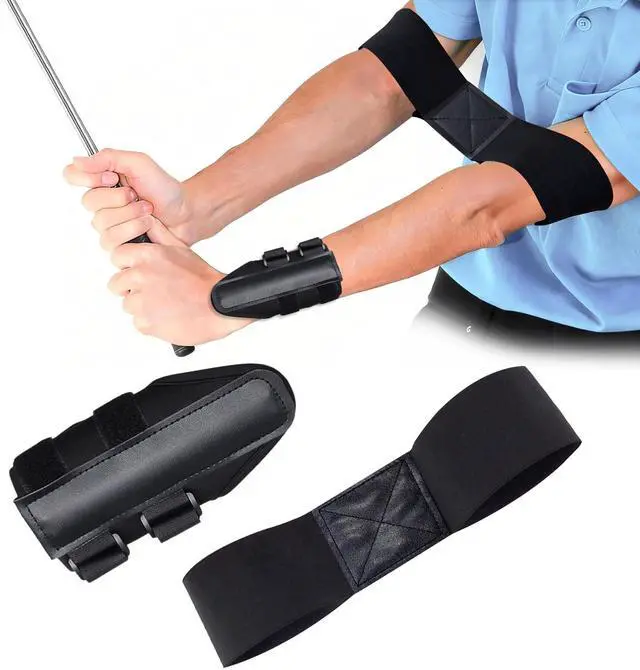 Main image of Golf Swing Trainer Aid Set with Wrist Trainer and Arm Band