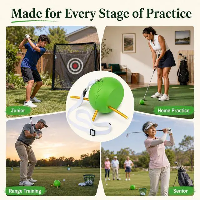 Alt view image 3 of 6 - The Connector Golf Swing Trainer - Golf Training Aid Ball for Arm Body Connection, Upgraded Foam Swing Corrector for Driving Range Backyard Course Practice, All Skill Levels