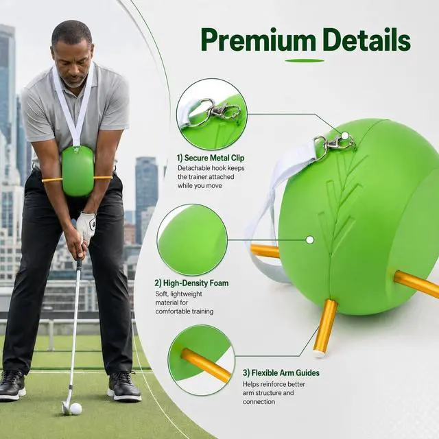 Alt view image 4 of 6 - The Connector Golf Swing Trainer - Golf Training Aid Ball for Arm Body Connection, Upgraded Foam Swing Corrector for Driving Range Backyard Course Practice, All Skill Levels