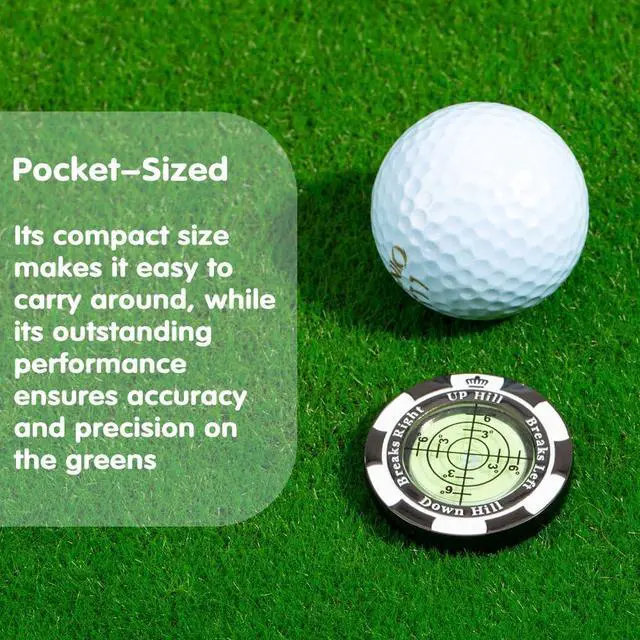 Alt view image 5 of 6 - Reader - Golf Ball Marker with High Precision Green Reading Aid Golf Accessories for Men Women(Black)
