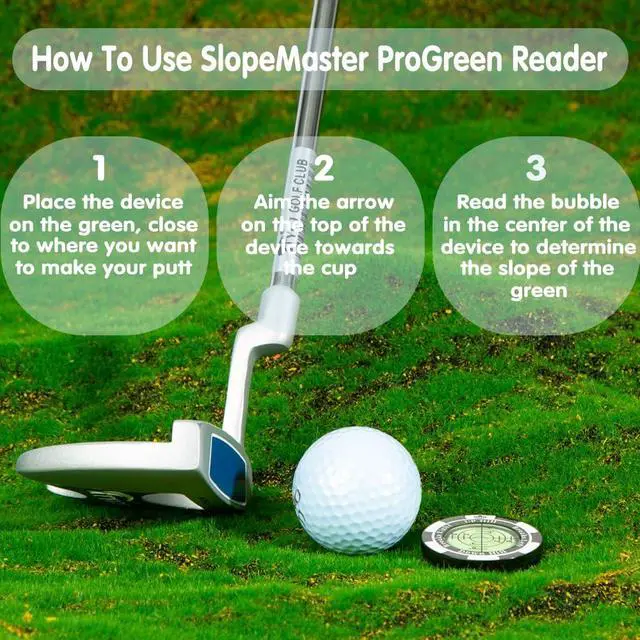 Alt view image 4 of 6 - Reader - Golf Ball Marker with High Precision Green Reading Aid Golf Accessories for Men Women(Black)