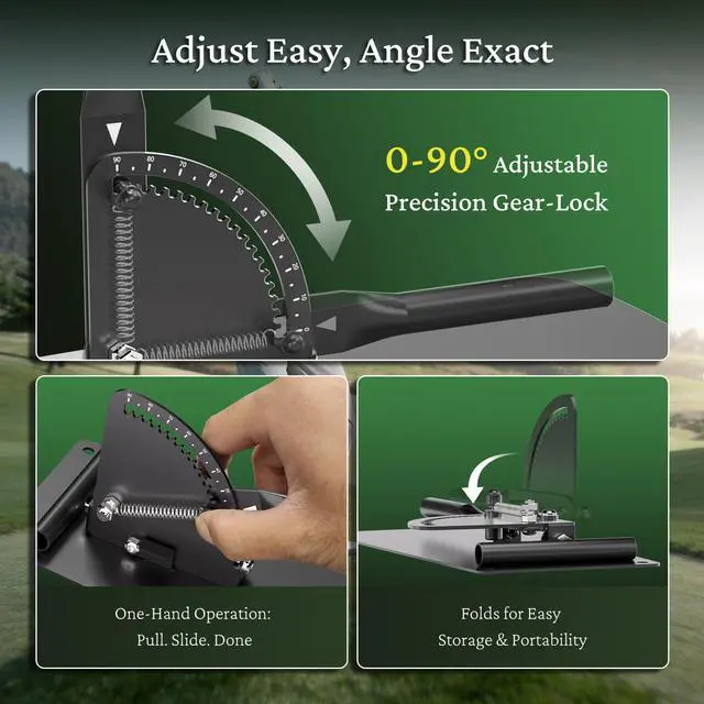 Alt view image 2 of 7 - Golf Alignment Sticks Holder with Angle Adjustment, Metal Base & Metal Threaded Connectors, Golf Training Aid for Putting, Full Swing, Posture Correction, Golf Swing Trainer for Men and Women