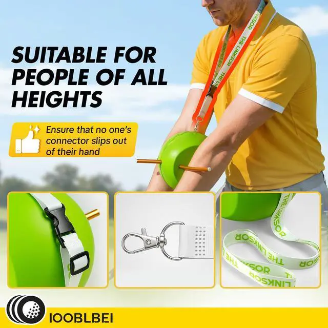 Alt view image 3 of 7 - Upgraded The Connector Golf Training Aid for Posture Correction & Arm Structure, Portable Golf Swing Trainer with Non-Slip Lanyard, Golf Swing Training Aid for Golfers Warm-Up Practice