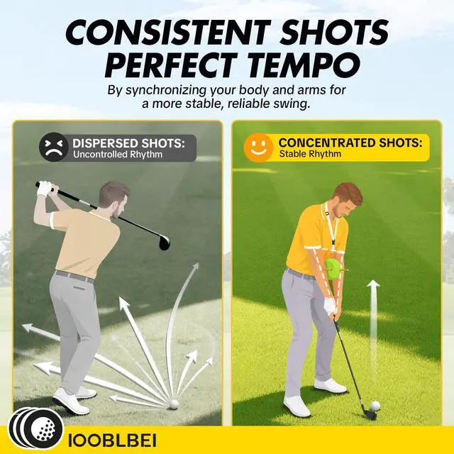 Alt view image 5 of 7 - Upgraded The Connector Golf Training Aid for Posture Correction & Arm Structure, Portable Golf Swing Trainer with Non-Slip Lanyard, Golf Swing Training Aid for Golfers Warm-Up Practice