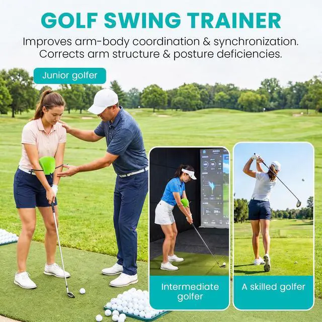 Alt view image 6 of 7 - Golf Training Aid,Golf Swing Trainer for Posture Correction Practice,GolfSwing Training Aid Gift Suitable for Golfers at Every Stage,Help Train Proper Swing-Technique,Arm Structure