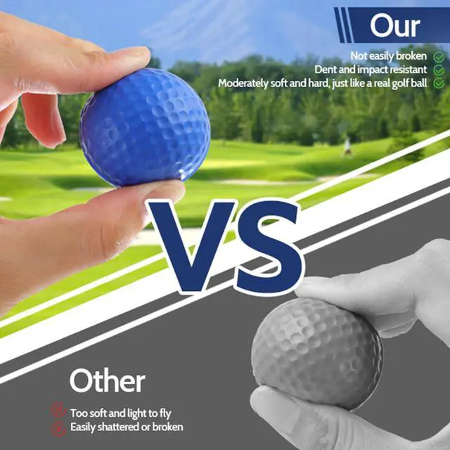 Alt view image 3 of 7 - 20 Pack Foam Golf Balls, 41mm Practice Golf Balls, Realistic Feel and Long Lasting Limited Fligh Practice Golf Balls for Backyard, Soft Golf Balls for Indoor or Outdoor