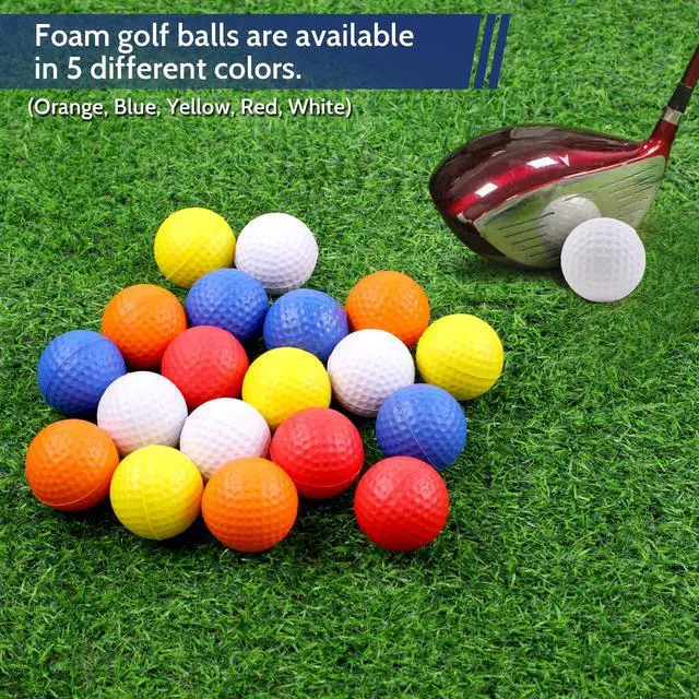 Alt view image 4 of 7 - 20 Pack Foam Golf Balls, 41mm Practice Golf Balls, Realistic Feel and Long Lasting Limited Fligh Practice Golf Balls for Backyard, Soft Golf Balls for Indoor or Outdoor