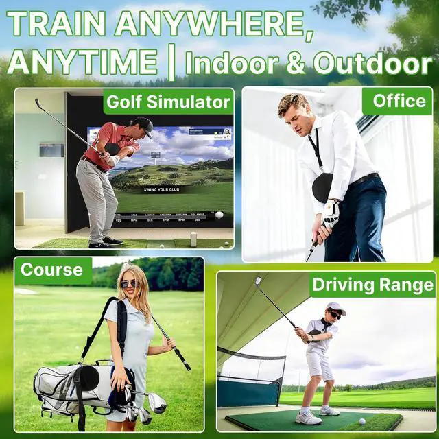 Alt view image 6 of 7 - Golf Training Aids Kit, 3-in-1 Swing Training Set with Trainer Grip, Impact Tape for Golf Clubs, Inflatable Golf Training Ball, Pump and Adjustable Lanyard to Improve Swing Habits for Golfers