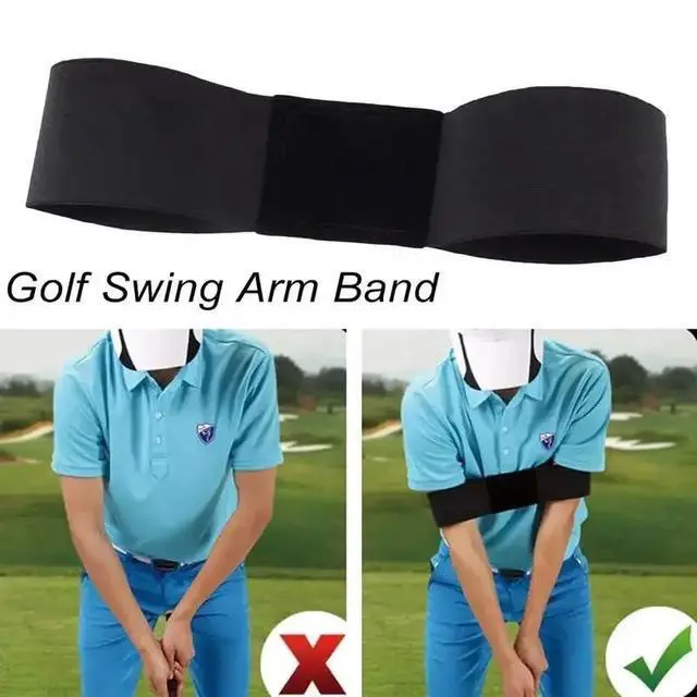 Alt view image 5 of 6 - 3-Piece Golf Swing Trainer Set - Arm Band, Impact Ball & Posture Aid - Boost Skills for All Levels (Black-Black-Yellow)
