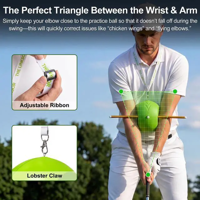 Alt view image 2 of 6 - Golf Training Ball, The Connector Golf Training Aids with Lanyard
