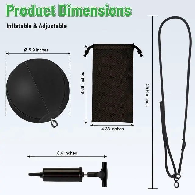 Alt view image 7 of 7 - Golf Swing Trainer Aid Adjustable Swing Training Ball for Beginners Helps Fix Swing Posture & Build Muscle Memory Durable No-Leak Design with Training Guide & Storage Bag (YP-0509, s1)