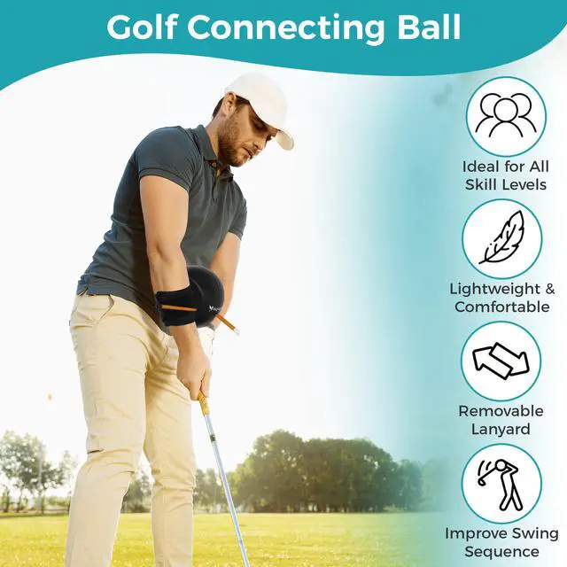 Alt view image 6 of 7 - Golf Trainer Ball with Anti-Slip Strap Swing Sync Training Aid for Better Connection, Pure Strikes & Swing Consistency Golf Smart Ball for Practice and Skill Development