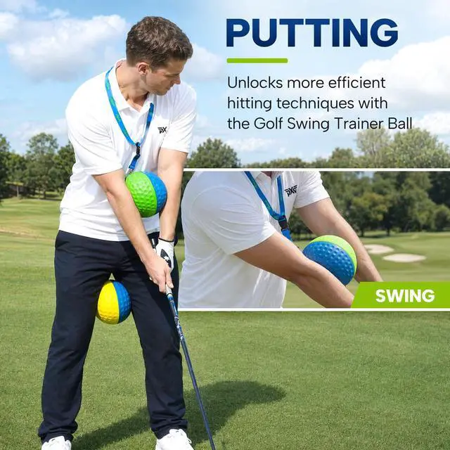 Alt view image 4 of 7 - Golf Training Aid, Golf Swing Trainer - Golf Training Aid Ball with Arm Band for Impact Precision & Consistent Swings | Fix Slicing, Scooping & Chicken-Wing - Soft Memory Foam (Medium)