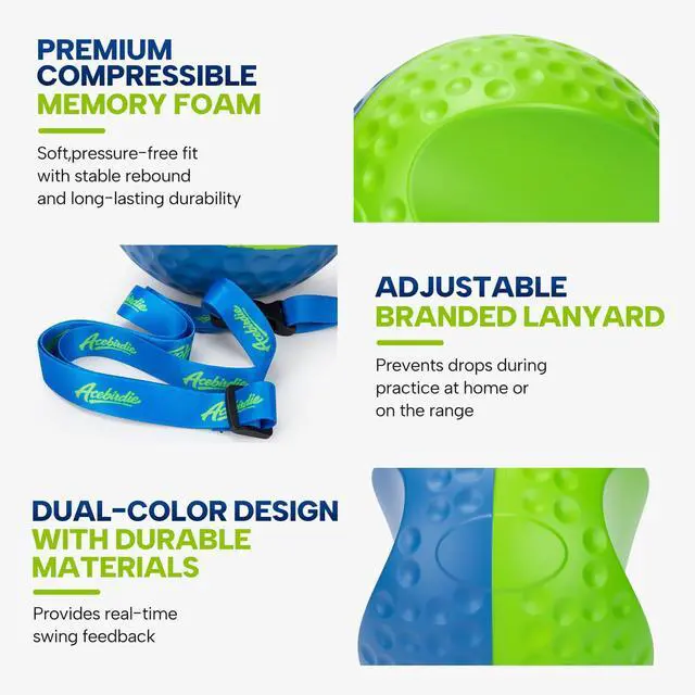 Alt view image 6 of 7 - Golf Training Aid, Golf Swing Trainer - Golf Training Aid Ball with Arm Band for Impact Precision & Consistent Swings | Fix Slicing, Scooping & Chicken-Wing - Soft Memory Foam (Medium)
