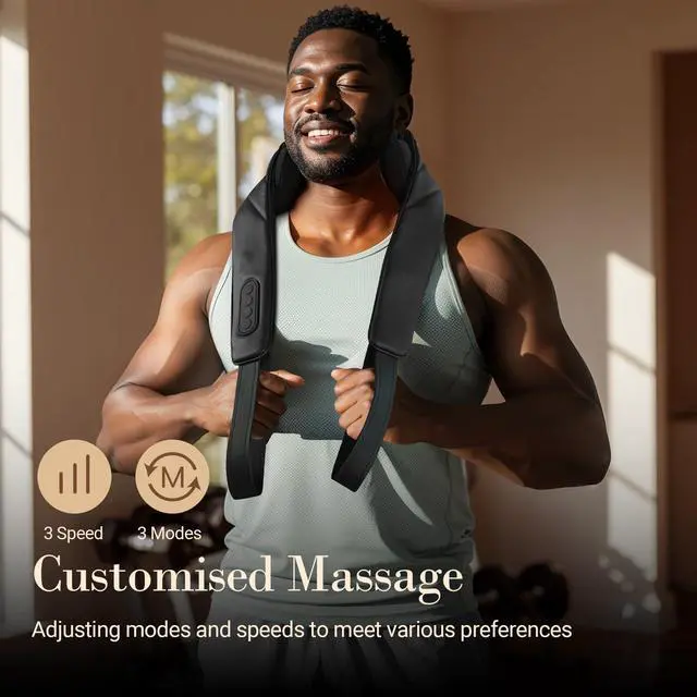 Alt view image 6 of 7 - Cordless Neck Massager with Heat, FSA Eligible HSA Store 4D Deep Kneading Neck Massager for Pain Relief Deep Tissue, Neck and Shoulder Massager for Back, Waist, Birthday Gifts for Women Men