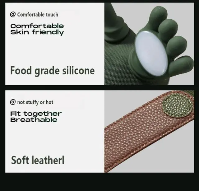Alt view image 4 of 7 - ZoserX - Bionic Heated Massager, Portable Shiatsu Neck and Back Massager, Electric Deep Tissue 4D Kneading Massage, Simulated Human Hand Design for Pain Relief and Muscle Relax (Green)