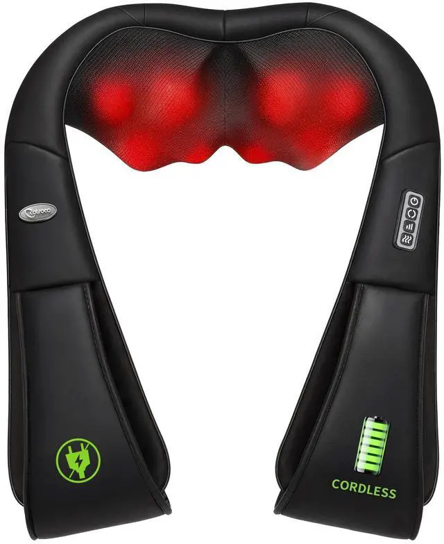 Main image of Cordless Shiatsu Neck and Shoulder Massager with Heat,Portable Massagers for Neck and Back,3D Deep Tissue Kneading Back Massager for Muscle Pain Relief,Perfect Gifts for Men and Woman