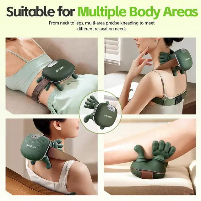 Alt view image 6 of 7 - Neck and Shoulder Massager, Wireless 4D Shiatsu Heated Neck Massager