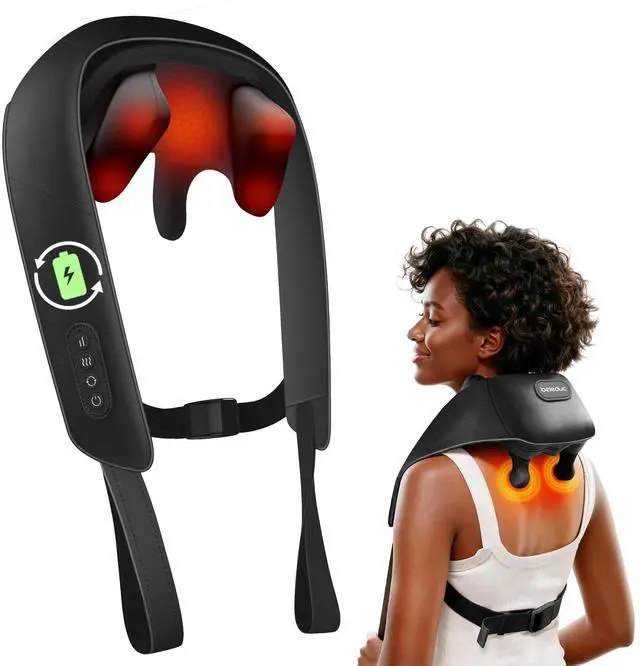 Main image of Neck and Back Massager with Soothing Heat, FSA Eligible, Cordless Neck Shoulder Massager, Upgraded 4D Shiatsu Deep Kneading Massage for Back Shoulder,Gifts for Family,Friends