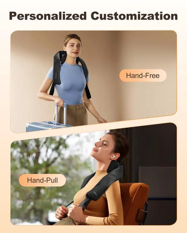 Alt view image 7 of 7 - Neck and Back Massager with Soothing Heat, FSA Eligible, Cordless Neck Shoulder Massager, Upgraded 4D Shiatsu Deep Kneading Massage for Back Shoulder,Gifts for Family,Friends